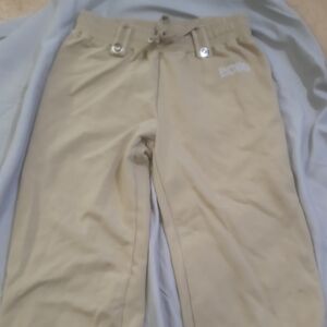 BCBG Tan Capris Pants with Flat Front Design